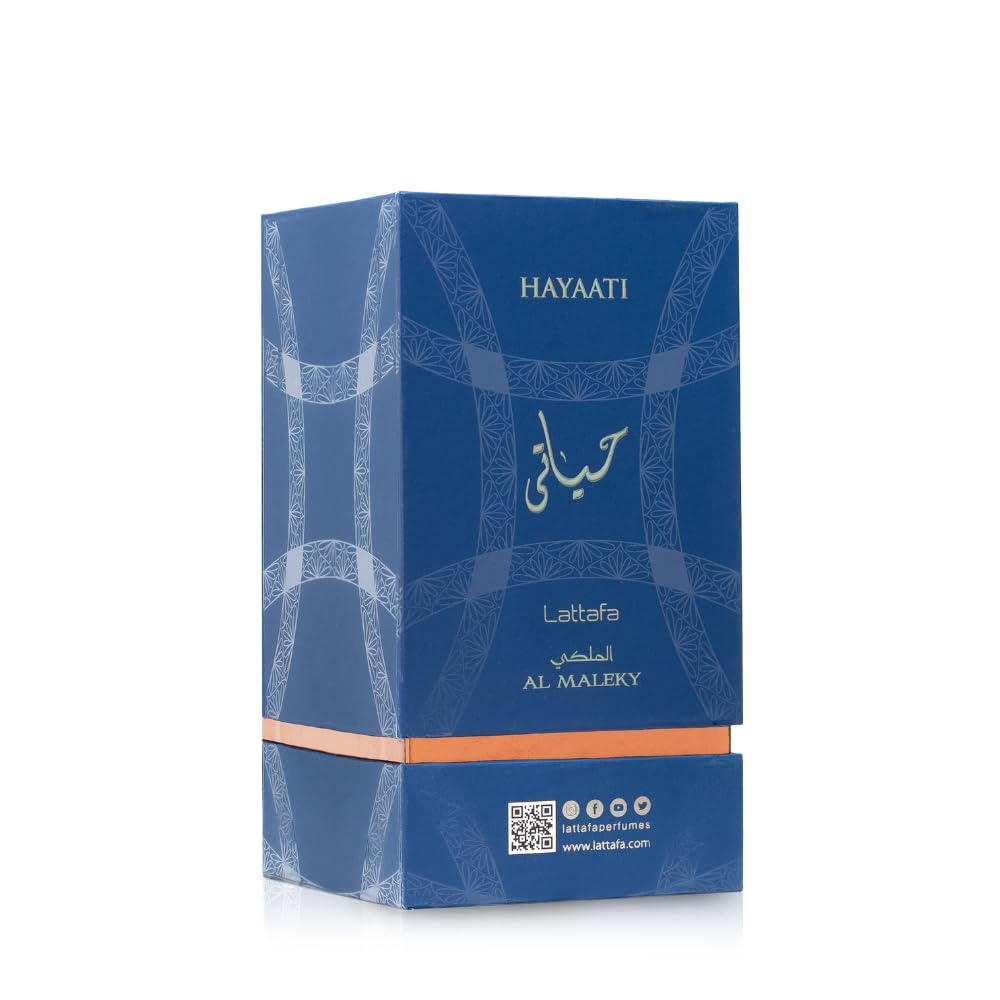 Lattafa Hayaati Al Maleky Eau de Parfum Spray for Men, 3.4 Ounce