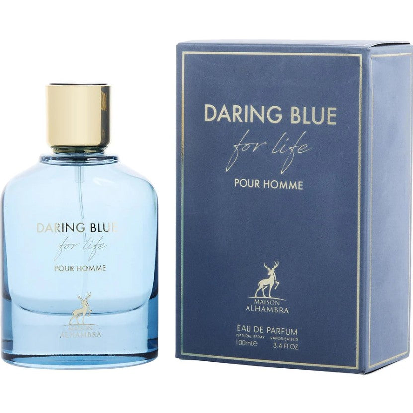 Maison Alhambra Daring Blue For Life men Eau De Parfum Spray 3.4 oz