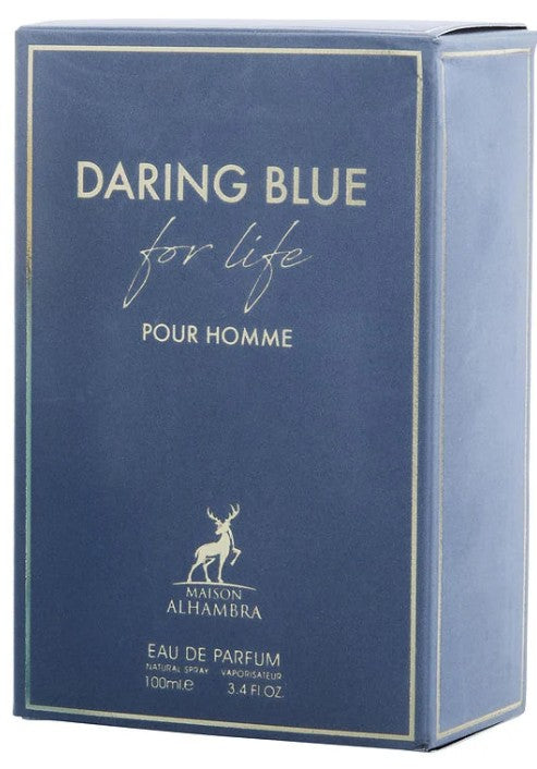 Maison Alhambra Daring Blue For Life men Eau De Parfum Spray 3.4 oz