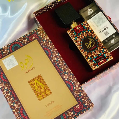 Lattafa Ajwad Eau De Parfum Spray for Unisex, 2.0 Ounce