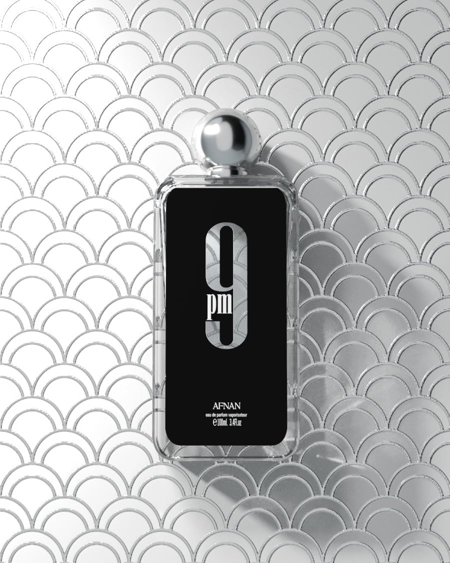 Afnan 9 Pm Eau De Parfum Spray for Men, 3.4 Ounce