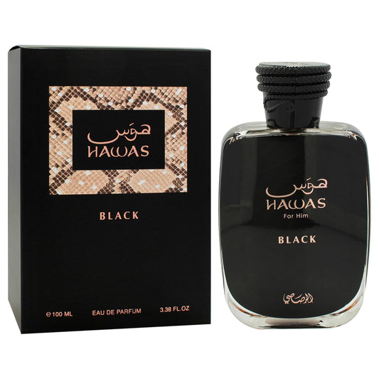 Rasasi Hawas Black for Men 3.38 oz EDP Spray