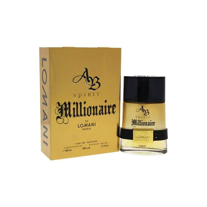 Lomani Ab Spirit Millionaire Eau De Toilette Spray for Men, Gold , 3.3 Ounce