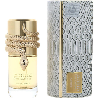 Lattafa Musamam White Intense Eau de Parfum Spray for Unisex, 3.4 Ounce