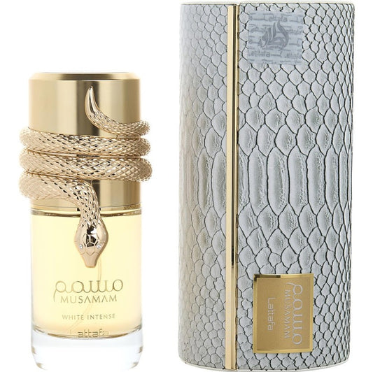 Lattafa Musamam White Intense Eau de Parfum Spray for Unisex, 3.4 Ounce