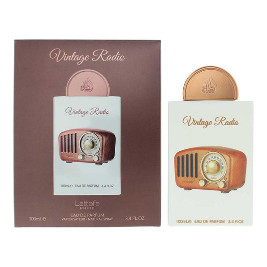 Lattafa Pride Vintage Radio for Unisex Eau de Parfum Spray, 3.4 Ounce