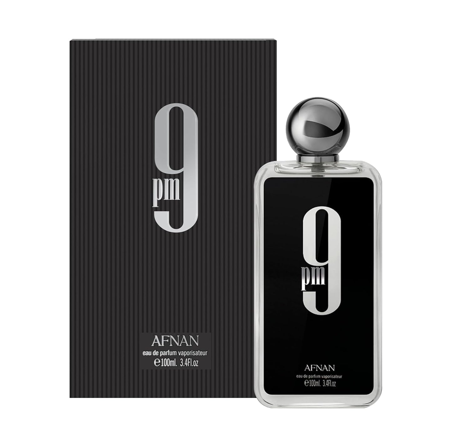 Afnan 9 Pm Eau De Parfum Spray for Men, 3.4 Ounce