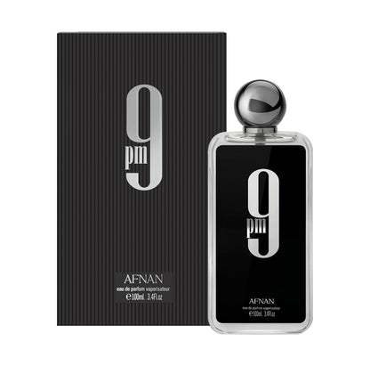 Afnan 9 Pm Eau De Parfum Spray for Men, 3.4 Ounce