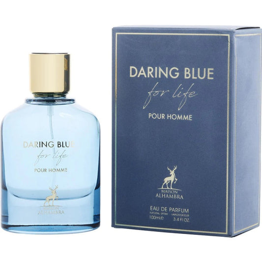 Maison Alhambra Daring Blue For Life men Eau De Parfum Spray 3.4 oz