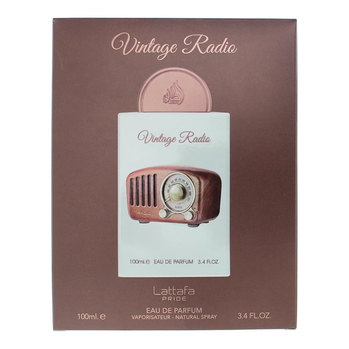 Lattafa Pride Vintage Radio for Unisex Eau de Parfum Spray, 3.4 Ounce