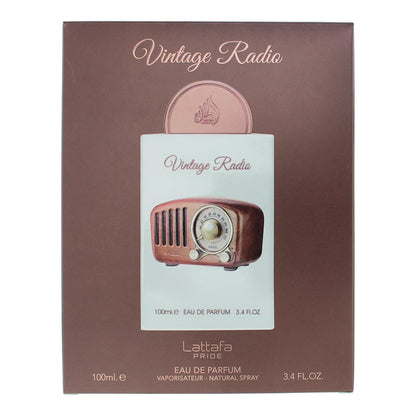 Lattafa Pride Vintage Radio for Unisex Eau de Parfum Spray, 3.4 Ounce