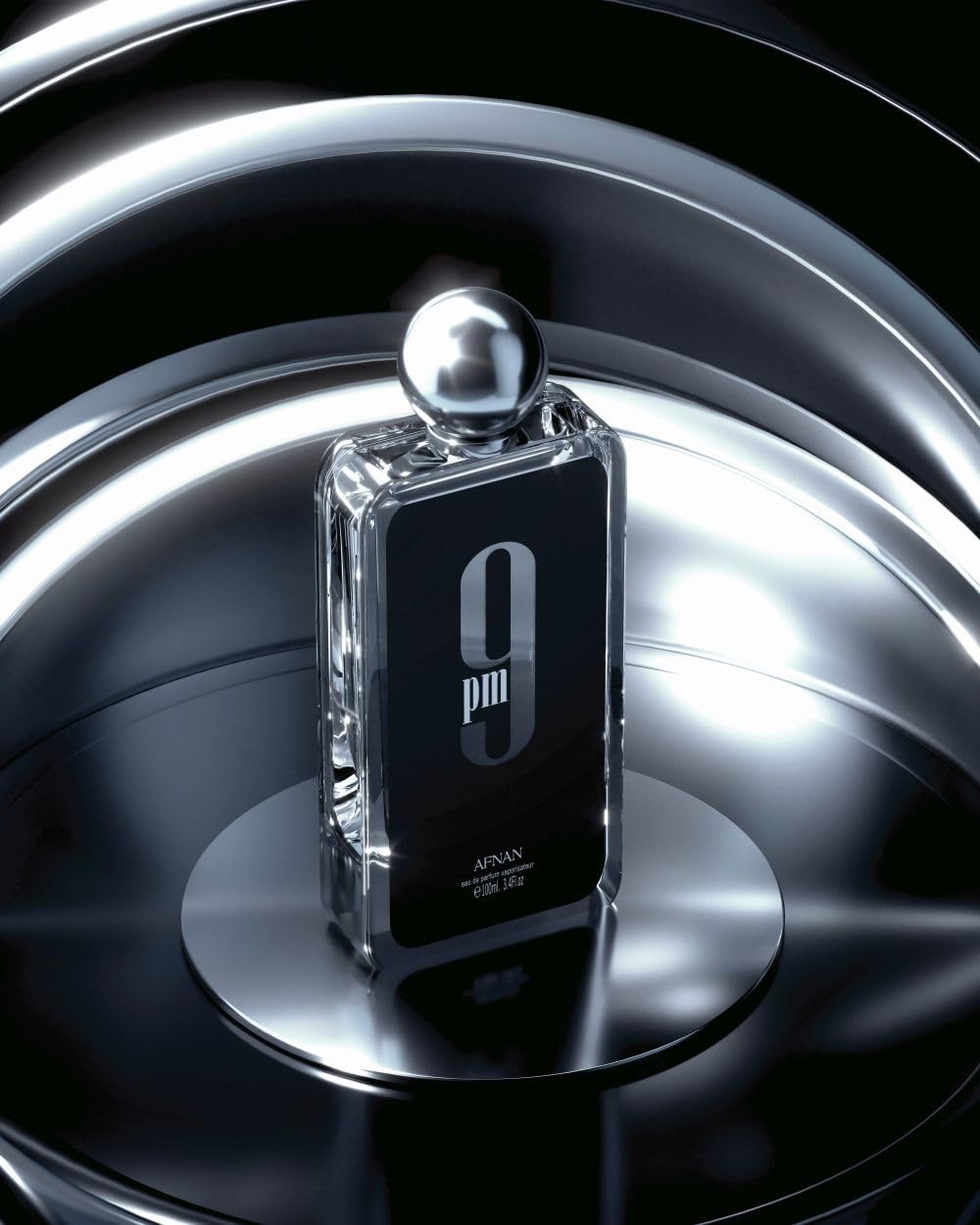 Afnan 9 Pm Eau De Parfum Spray for Men, 3.4 Ounce