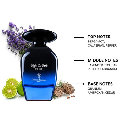Night de Paris Blue By Lorientale Fragrances Eau de Parfum 3.4 oz Unisex
