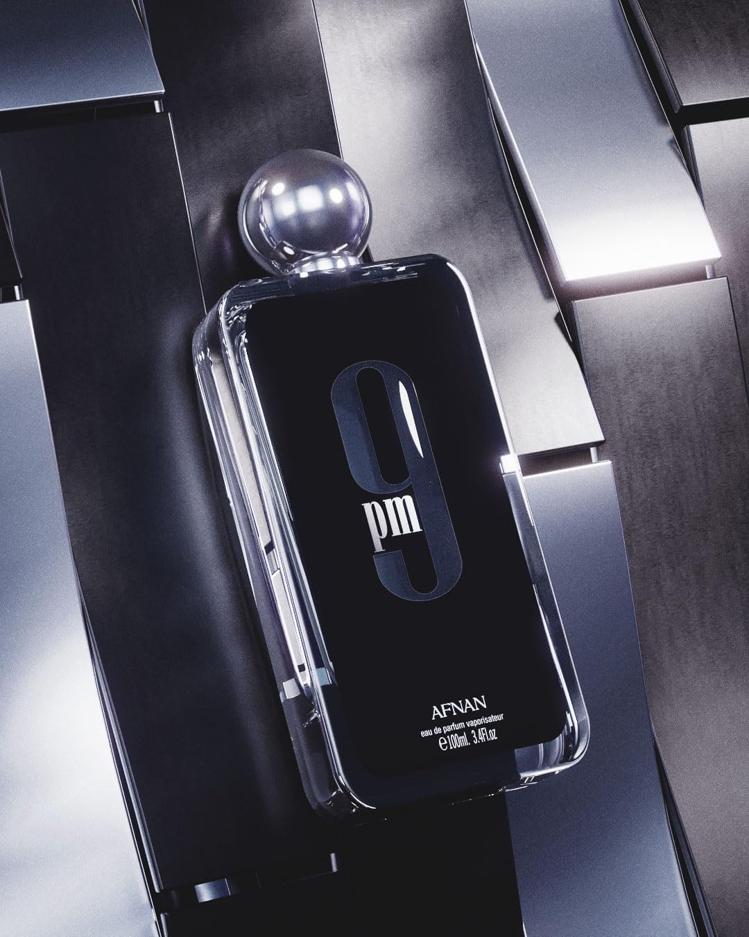 Afnan 9 Pm Eau De Parfum Spray for Men, 3.4 Ounce